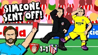 🔴SIMEONE SENT OFF🔴 Bad Lip Reading Arsenal vs Atletico Madrid 11 [upl. by Acirem]