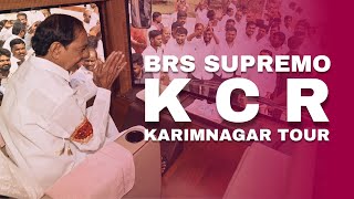 BRS supremo KCR visits Karimnagar  KCR meets farmers in Karimnagar  The Hans India [upl. by Rowell]