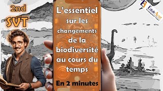 Lessentiel en 2 minutes sur les changements de la biodiversité au cours du tempssvt biodiversity [upl. by Manya799]