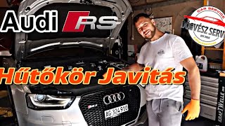 AUDI RS4 42 V8 Hűtőkör Javítások coolant pump replacement by dögvèsz🤌💪 [upl. by Sperling]