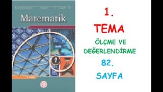 9 SINIF MATEMATİK DERS KİTABI MEB YAYINLARI 1TEMA ÖLÇME VE DEĞERLENDİRME 82 SAYFA [upl. by Katti]