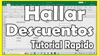 Como calcular un descuento en Excel paso a paso  comoconfigurar [upl. by Renckens]