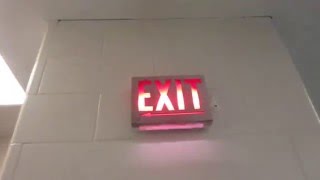 4 1976 Prescolite Exit Signs at a Middle School [upl. by Rora]