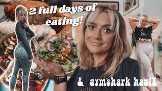 WHAT I EAT IN 2 DAYS WHEN I HAVE NO TIME VS A NORMAL DAY amp HUGE GYMSHARK TRYON HAUL  AD [upl. by Merna]