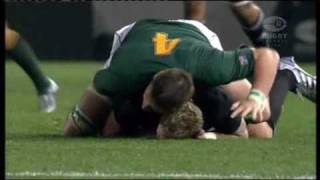 Bakkies Botha headbutts Jimmy Cowan [upl. by Yelsehc286]