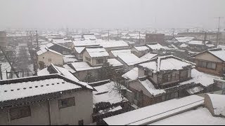 Snow in Tottori City Japan 10 January 2014 [upl. by Tail]