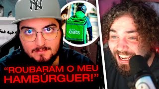 wuant reage a quotKAZZIO SCAMMADO EM LIVE PELA UBER EATSquot [upl. by Enoryt]