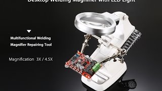 7023B Desktop Multifunctional Welding Magnifier Repairing Tool [upl. by Nagam944]