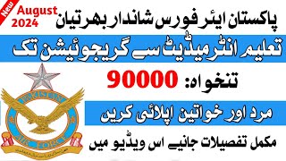 PAF Latest Jobs 2024  Pakistan Air Force New Jobs 2024  Pakistan Air Force Online apply 2024 [upl. by Carena]