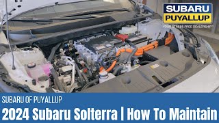 How To Service a 2024 Subaru Solterra  Routine Maintenance [upl. by Neyuq]