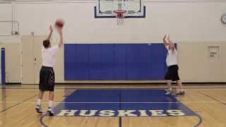 Huskies Basketball Elbow Shooting Drill [upl. by Eimarrej765]