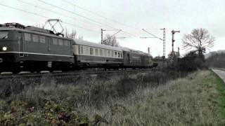 E40 128 mit historischem Doppelstockwagen in Emmerthal [upl. by Raual]