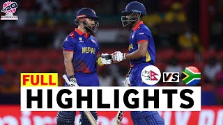 Nepal vs South Africa ICC T20 World Cup 2024 Match Highlights  NEP vs SA Highlights [upl. by Enirroc615]