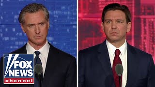 SO EXTREME DeSantis Newsom clash on abortion [upl. by Joub372]