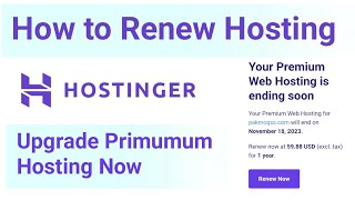 How to Renew Hostinger Hosting With Coupen Code  Hostinger Hosting Renew Kaise Kare 2024 [upl. by Hillari]