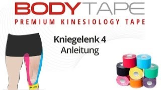 Kinesiologische TapingAnleitung für das Kniegelenk  Variante 4 [upl. by Mandle]