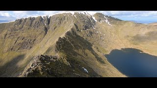 Helvellyn Lake District via Striding Edge March 2019 inc Drone [upl. by Ameehsat]