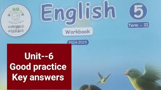 5th std Term2 English workbook unit6 Good practice key answers202425 [upl. by Irollam]