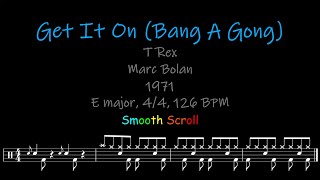 Get It On Bang A Gong Chords Lyrics and Timing [upl. by Sik]