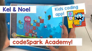 codeSpark Academy Coding App for Kids Watch Kellan Play Learning Creating Computer Games [upl. by Candyce]