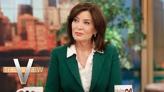 New York Gov Kathy Hochul Addresses Migrant Crisis  The View [upl. by Suoiradal]