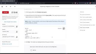 Lab 1 Exploring a BigQuery Public Dataset [upl. by Eznyl]
