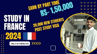 STUDY IN FRANCE IN 2024  SCHOLARSHIP  PART TIME JOBS IN FRANCE [upl. by Adriaens450]