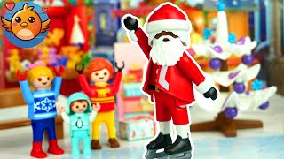 Playmobil Familie Vogel DER WEIHNACHTSMANN auf dem WEIHNACHTSMARKT🎅🏿🎄Playmobil Film Deutsch [upl. by Adnuhsat]