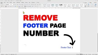 How To Remove Footer Page Number In Word document In Microsoft Word [upl. by Accire]