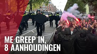 Zo verliep actie Ajaxfans op Leidseplein en bij hoofdbureau politie [upl. by Keever]