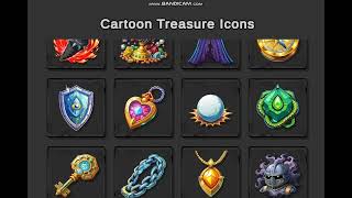 CartoonTreasureIconsUnreal Engine MarketplaceUnity Asset Storegame asset [upl. by Crudden]