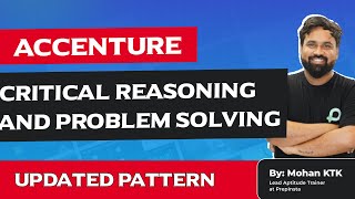 Accenture Critical Reasoning and Problem Solving Questions with Answers 2024 [upl. by Pouncey]