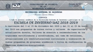 CONVOCATORIA CURSOS INVIERNO 2018  2019 [upl. by Fong]