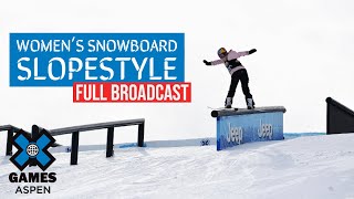 Jeep Women’s Snowboard Slopestyle FULL BROADCAST  X Games Aspen 2021 [upl. by Rome]