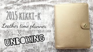 2015 Kikki k Leather Time Planner Medium Size Unboxing [upl. by Gadmon]