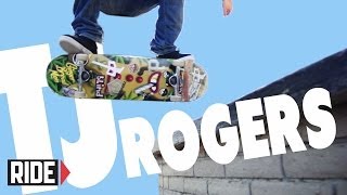 TJ Rogers Skateboarding in Slow Motion  Halfcab Heelflip Noseslide Bigspin Out [upl. by Felike993]