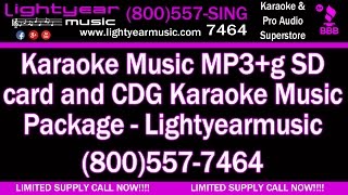 Karaoke Music mp3g sd card and CDG Karaoke Music Package Lightyearmusic 8005577464 🎵 4K 🎤 [upl. by Happy]