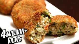 Paneer Cutlet  How To Make Paneer Cutlets  Easy Starter Recipe  Snacks  Ruchis Kitchen [upl. by Regor819]