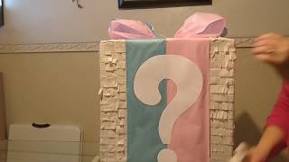 Como hacer una caja para revelacion de genero NIÑO O NIÑA gender reveal box boy or girl [upl. by Welcome]