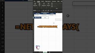 How to use the NETWORKDAYS Function in Excel [upl. by Htaras]