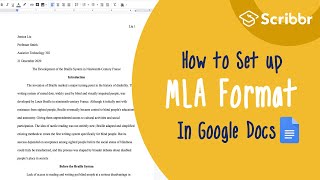 Setting up MLA Format Paper in Google Docs StepbyStep 2020  Scribbr 🎓 [upl. by Shannan]