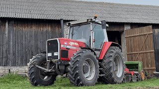 🇵🇱Siew pszenicy 2022☆Massey Ferguson 3125☆JanPolampAmazone D7☆MafiaBolsko [upl. by Yenffit]