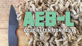 Edge Retention Testing AEBL on DB Blades Edc Fixed Blade HRC 6061 [upl. by Yaras]