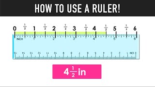 HOW TO USE A RULER TO MEASURE INCHES [upl. by Colburn999]