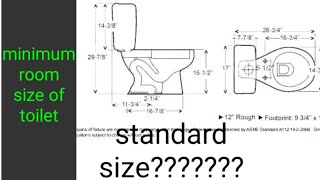 Minimum space required for toiletbathroom standard size of bathroom [upl. by Namwen589]