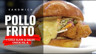 Aprende desde cero a preparar Sandwich de Pollo Frito cole slaw y salsa ChickfilA [upl. by Meehsar153]