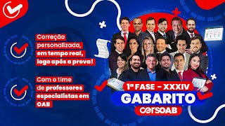 Gabarito CERS OAB  Correção da prova da 1ª Fase XXXIV Exame de Ordem [upl. by Nicolai89]