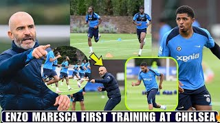 INSIDE Enzo Maresca First Training At Chelsea Lavia And Fofana All Spotted Working Hard [upl. by Rector625]