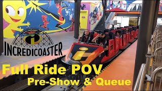 Incredicoaster Disney California Adventure The Incredibles Roller Coaster Disneyland POV [upl. by Franny]