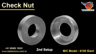 Check Nut 2nd Setup  RealTech CNC Machine VD288 [upl. by Astrea310]